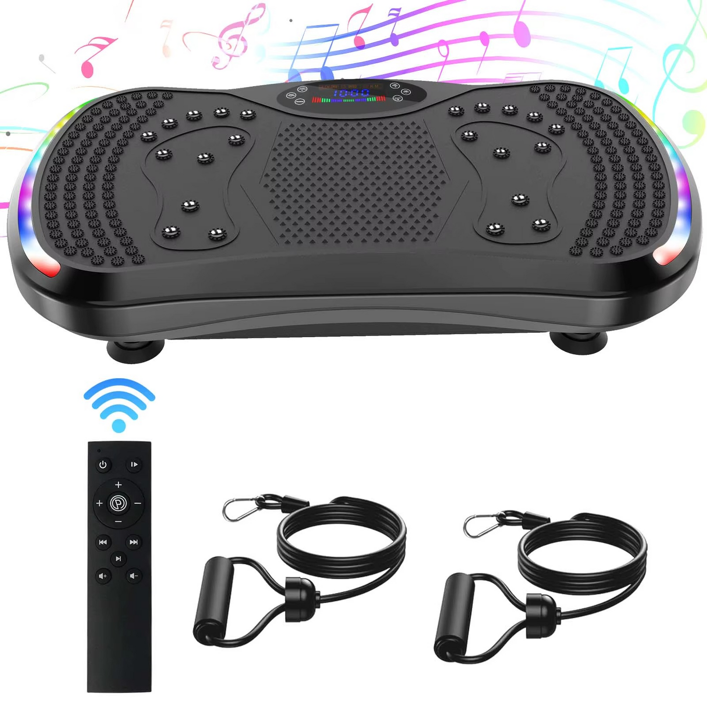 Plaque Vibrante LED RGB — Fitness & Massage Shiatsu à Domicile
