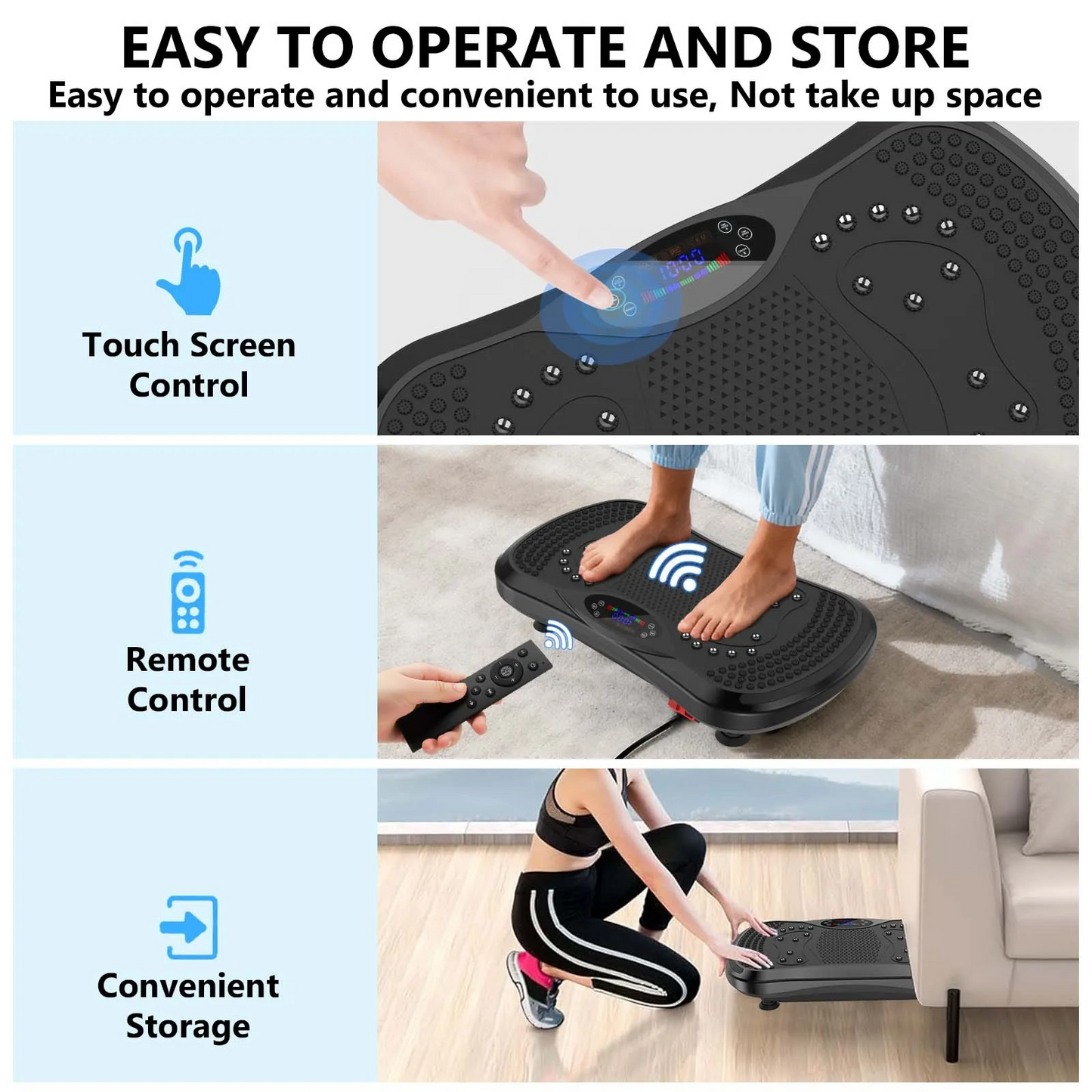 Plaque Vibrante LED RGB — Fitness & Massage Shiatsu à Domicile