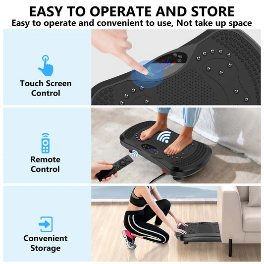 Plaque Vibrante LED RGB — Fitness & Massage Shiatsu à Domicile